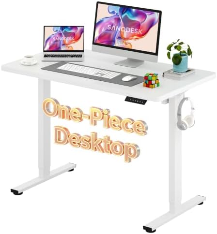SANODESK One-Piece Electric Height Adjustable Standing Desk 48''x 24''