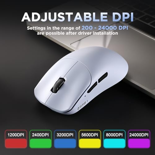 Zero1 Pro Wireless Mouse,Tri-Mode Gaming Mouse, 24K DPI Blue Mouse