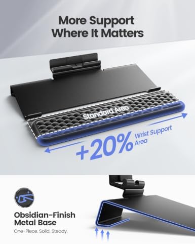 Vaydeer 3-in-1 Keyboard Wrist Rest with Keyboard Stand and Phone Stand