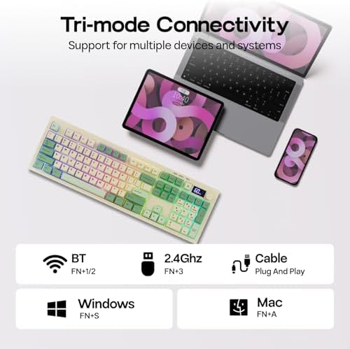 EPOMAKER Aula S102 PRO Membrane Gaming Keyboard w/TFT Screen & Volume Knob