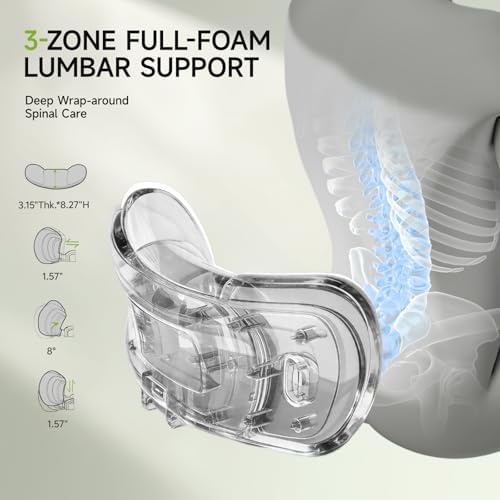 S9 Ergonomic Office Chair 3-Zone Lumbar Support for Back Pain Relief