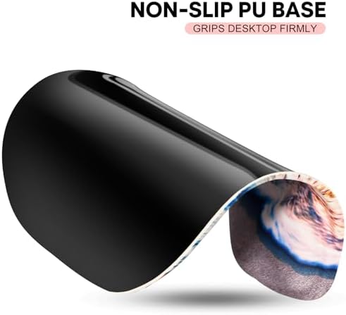 JIKIOU Ergonomic Mouse Pad with Gel Wrist Rest 2 Pack, Portable Small Beach
