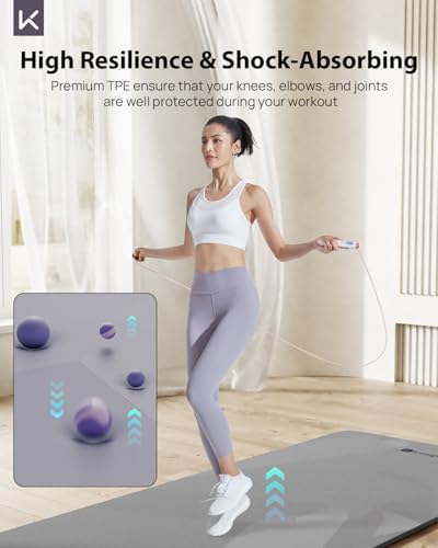KEEP Extra Wide Yoga Mat, 7mm Thick 72" x 32" Exercise Mat