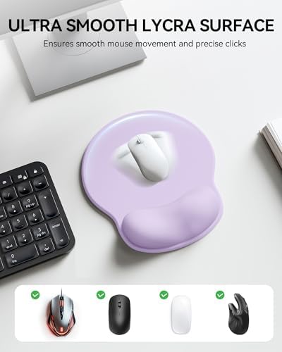Mouse Pad with Wrist Rest for Desktop Large Ergonomic Mouse Mat(Lavender)