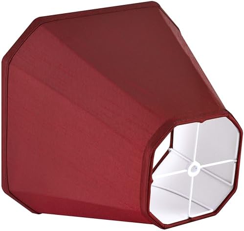 GO&SO Red Bell Lamp Shades Set of 2,6.5" x 13" x 10.5",Fabric Lampshade