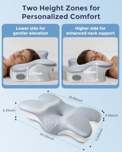 Cervical Neck Pillow for Sleeping Heating Vibrating Neck Support Pillow