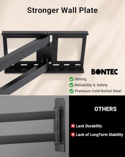 BONTEC Corner TV Wall Mount with Extra Long 40.9” Extension Arm,Tilt Swivel