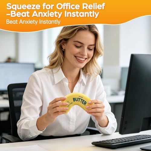 2 Pack Butter Squishy Fidget Toys Slow Rising Stress Relief Toy - Realistic Butter Stick Squeeze, Soft PU Foam Fidget for Anxiety & Sensory Relief, Cute Desk Decor for Kids, School (2 Pack)