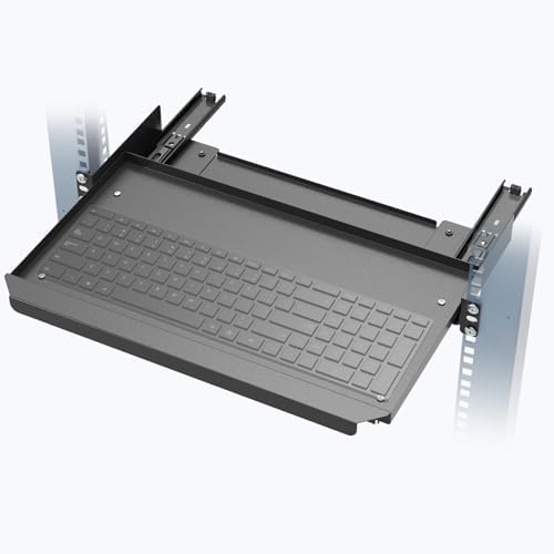 1U Rack Mount Keyboard Tray 9 1/4"-Deep