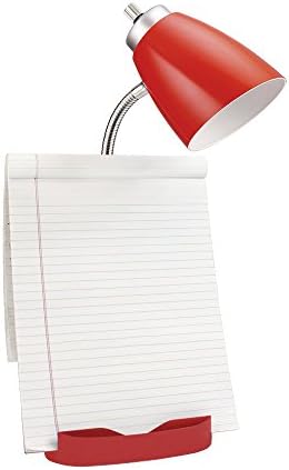 Limelights LD1056-RED Desk Lamp Organizer with iPad Tablet Book Stand and USB Charging Port, Red