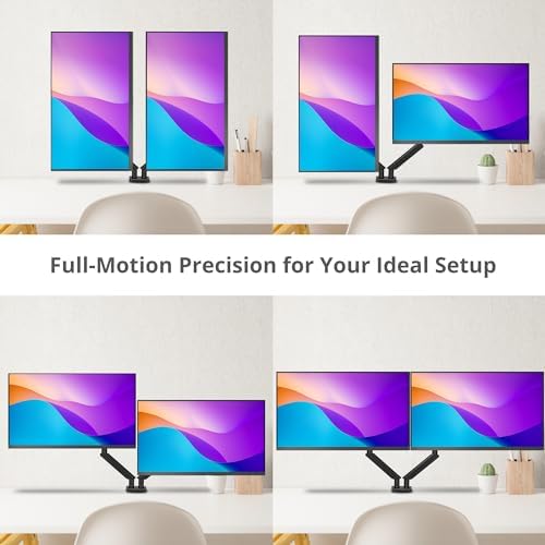 SIIG Dual Monitor Arm, 13"-32", 22 lbs, VESA 75/100, CE-MT3Y11-S1