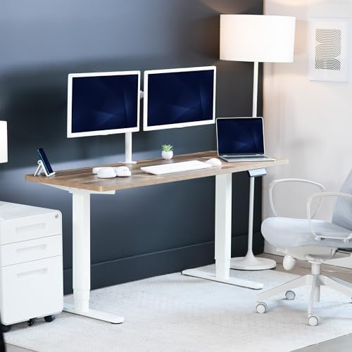 VIVO Reclaimed Wood 60 x 24 in Standing Desk, DESK-KIT-2W6P