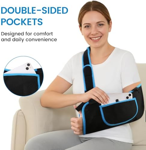 Arm Sling Shoulder Immobilizer for Men & Women, Rotator Cuff Support Brace