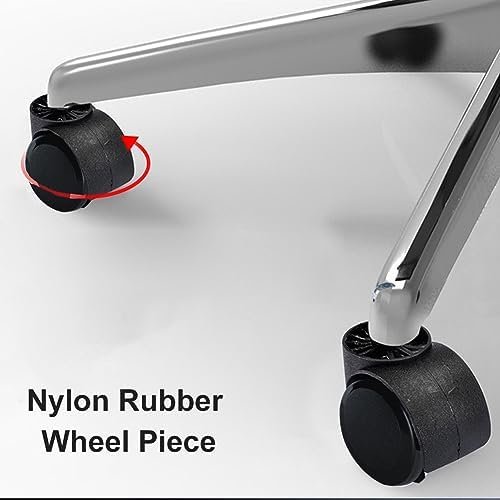 5‑Pack Office Chair Casters,11×22mm Grip‑Ring Stem Double‑Wheel Replacement Wheels for Office Computer Chair