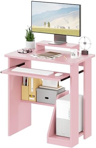 ALISENED 30 Inch Computer Desk, with Keyboard Tray & Monitor Stand