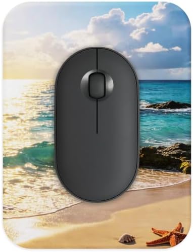 Small Mouse pad, with Edge-Sewn Design, extends Service Life by Twice, occupying the Optimal Size for the Mouse and Wrist Position. (The sea)