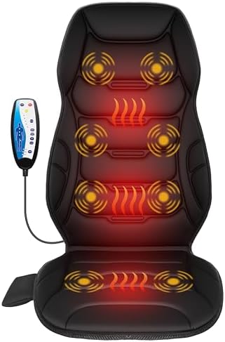 COMFIER Back Massager with Heat, Vibration Massage Chair Pad with 8 Motors