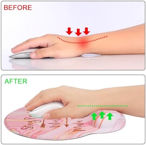 Ergonomic Mouse Pad with Wrist Rest Support,Gel Mouse Pads for Desk