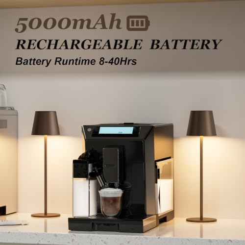 Kakanuo Brown Cordless Table Lamp Rechargeable, Battery Operated