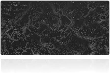 Gamer Boss - Gaming Mouse Pad - 48 x 24 Inches - 4mm Thick with Stitched Edges, Non-Slip Rubber Base, Premium Cloth Mousepad, Desk Mat for Laptop, Keyboard, Computer & PC (Mega, Topographic)