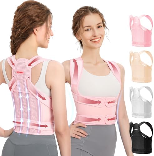 Fit Geno Posture Corrector for Women & Men, Back Shoulder Support Brace