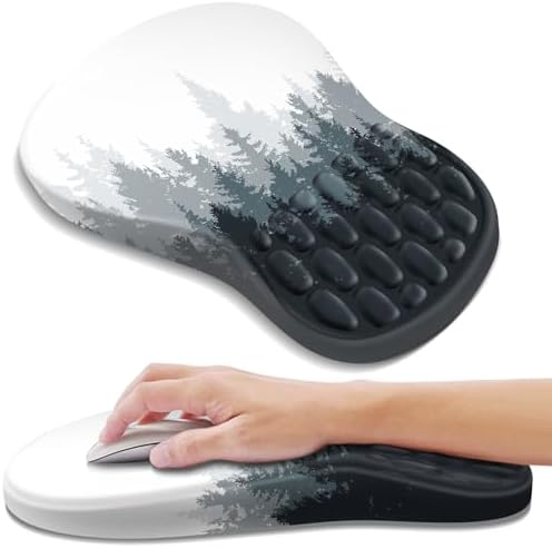 YIWEI Ergonomic Mouse Pad with Wrist Rest for Carpal Tunnel Pain Relief