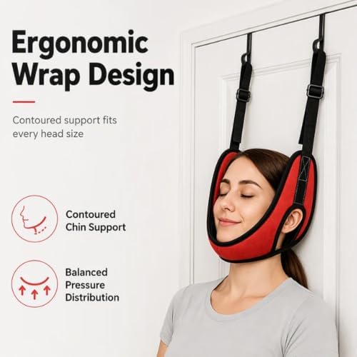 Upgraded Over Door Neck Traction Device, Neck Traction Harness