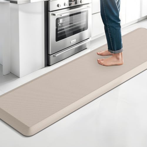 Kitchen Mat for Floor, Anti-Fatigue Mat Kitchen Rug, 17.3"x60"x0.8'', Khaki