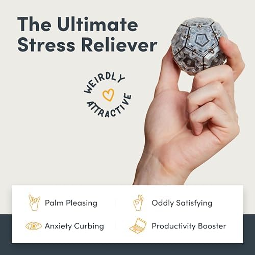 Speks Geode Magnetic Sensory Sphere, Stress Relief Tool, Executive Desk Toy
