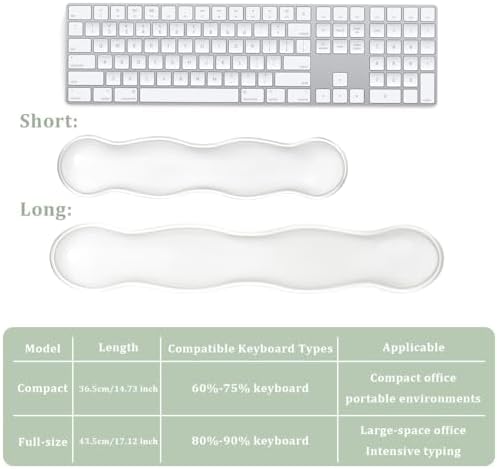17.12inch Longer Gel Wrist Rest Set for Full-Sized Computer Keyboard