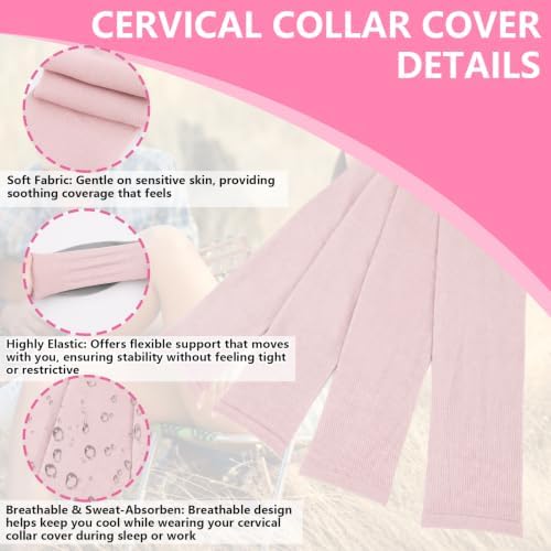 4 Pcs Breathable Neck Brace Covers, Cervical Support Sleeves, Unisex