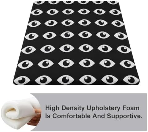 Square Chair Cushion for Car Office Geometric Eyes
