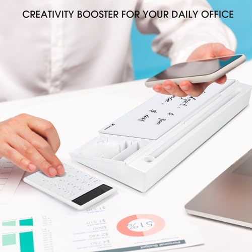 Varhomax Glass Desk Whiteboard with Calculator