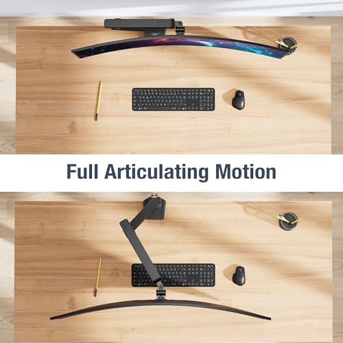AVLT Single 17"-38" Monitor Arm Desk Top Mount Premium - Black