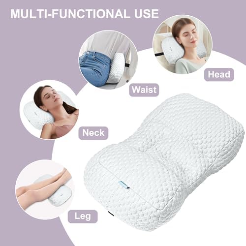 Adjustable Neck Pillow for Recliner, Headrest Pillow for Chair & Couch Support - Ergonomic Design Cushion with 2 Adjustable Strap, Recliner Head Pillow for Office, Home, Traveling (Grey)