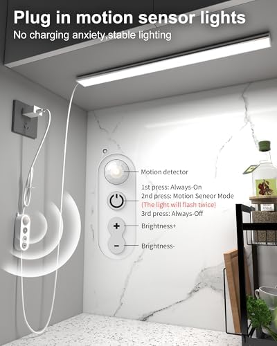 ASOKO 16" Motion Sensor Dimmable Led Under Cabinet Light Cool White
