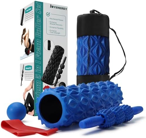 5 in 1 Foam Roller Set High Density Patented Foam Roller for Exercise