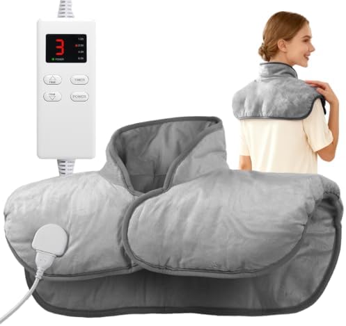 Neck and Shoulder Heating Pad, Wearable Electric Heating Pads for Back Pain