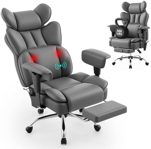 Fizzin Big and Tall Office Chair 500lbs with Massage and Heating Function