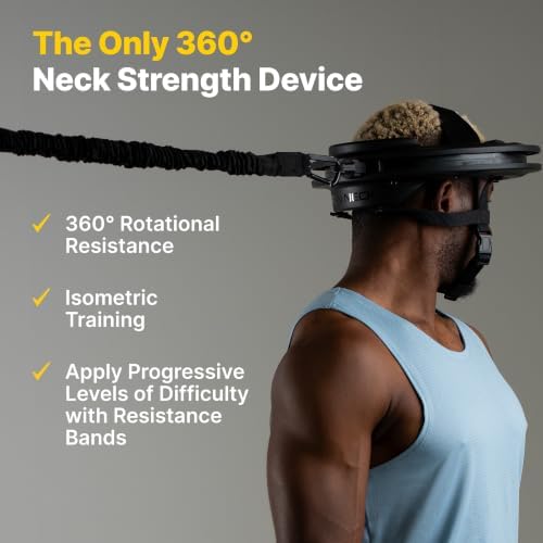 Iron Neck - Advanced Neck Trainer, Strengthener, Exerciser, & Rehabilitation Device to Relieve Pain & Improve Posture - Workout & Strength Training Equipment, Home Gym Accessories for Men