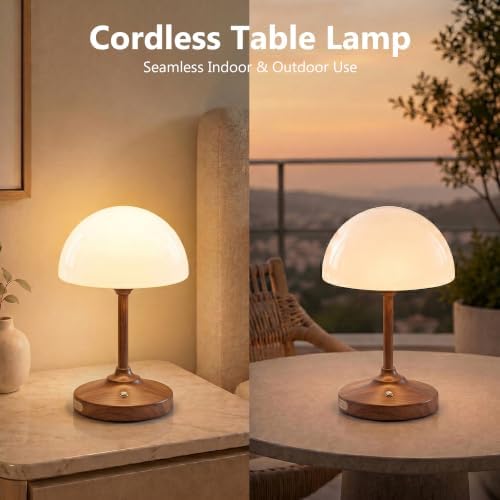 Dawnwake Table Lamp Cordless Lamp,5000mAh Rechargeble Battery Operated Lamp