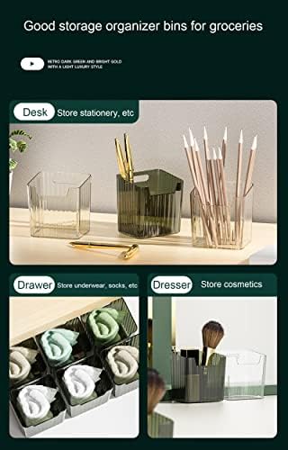 Lae Nuvole 2 Pack Adhesive Wall Storage Bins, Cabinet Door Organizer, Green
