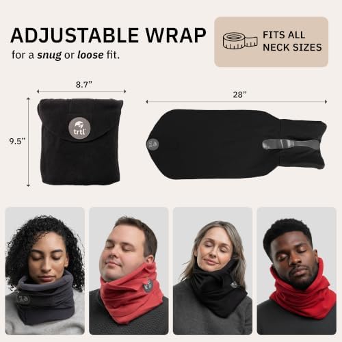 Trtl Pillow - Scientifically Proven Neck Support Travel Pillow for Airplanes - Lightweight and Machine Washable - Ergonomic Design for Traveling on Cars and Trains - Red