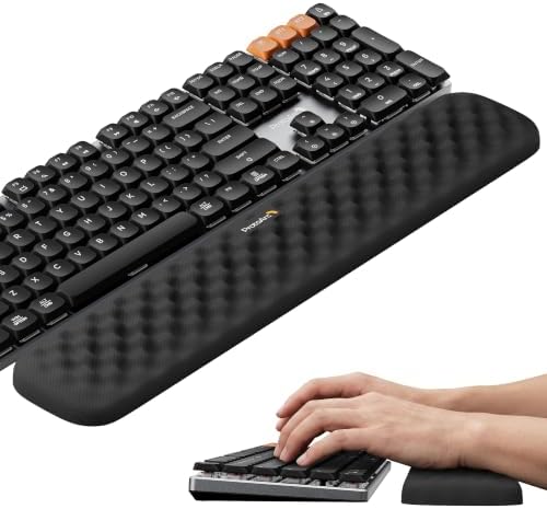 ProtoArc KP50 Ergonomic Wrist Rest for Keyboard with Lycra Surface, Black