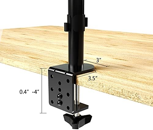Suptek Heavy Duty Monitor Mount Desk Clamp Universal C-Clamp Base Stand Mounting Accessory fit for Suptek Monitor Arm Mount, Black (MD6JJ)