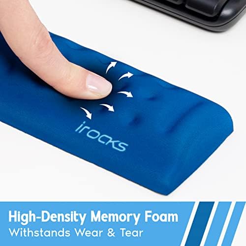 i-Rocks Memory Foam Mouse Wrist Rest - Pain-Reducing Wrist Rest for Mouse - Non-Slip Rubber Base Wrist Rest - Cooling Mouse Wrist Support for Long Hours of Work, Studying, Gaming