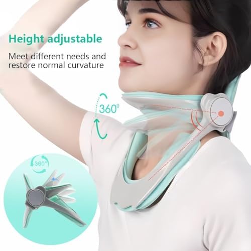 Neck Brace for Neck Pain and Support, 360° Adjustable Neck Traction Device