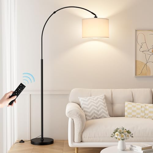 Ambimall Dimmable Arc Floor Lamp with Remote, Color Temp Adjustable