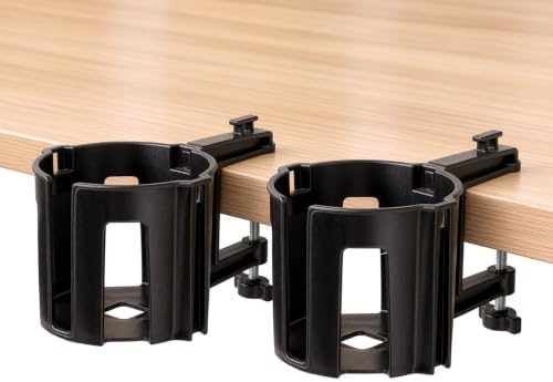 Original Large Desk Cup Holder Clamp, Heavy Duty Drink Holder (2 Count)