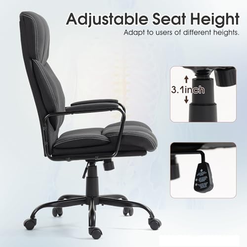 ECOTOUGE Dark Gray Big and Tall Ergonomic Executive Office Chair